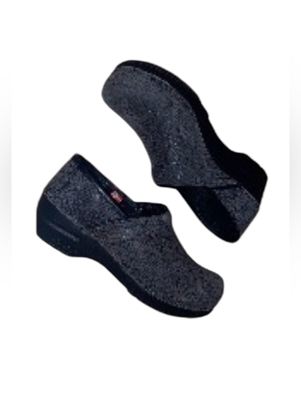 SANITA Women’s Professional Clogs in Gray and Black Embossed Design Size 7 (38)
